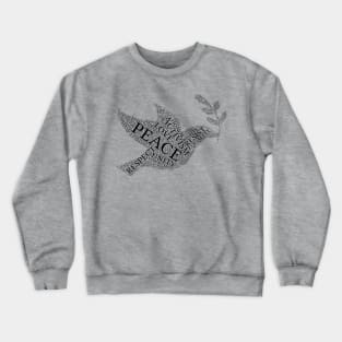 Peace Dove--Black Crewneck Sweatshirt